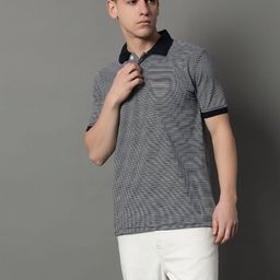 GET GOLF Men Striped Polo Collar Cotton T-shirt-image-69