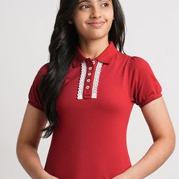 Beverly Hills Polo Club Girls Polo Collar Casual T-shirt-image-102