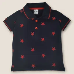 BAESD Boys Conversational Printed Polo Collar T-shirt-19