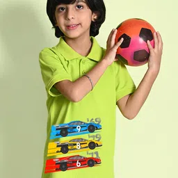 NUSYL Boys Printed Polo Collar T-shirt-image-44