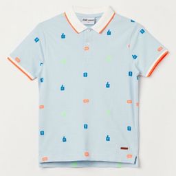 Fame Forever by Lifestyle Boys Printed Polo Collar T-shirt-image-96