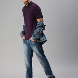 ONN Men Purple Solid Polo Collar T-shirt-image-60