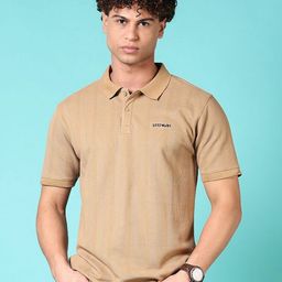 V-Mart Men Self Design Polo Collar Cotton T-shirt-picture-44