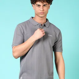 V-Mart Men Self Design Polo Collar Cotton T-shirt-picture-35