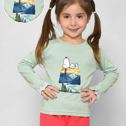 MiArcus Girls Peanuts Printed Embroidered Detail Cotton T-shirt-image-53