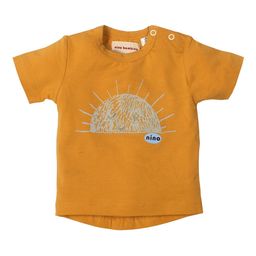 Nino Bambino Boys Yellow Printed Round Neck  Organic Cotton T-shirt-picture-13