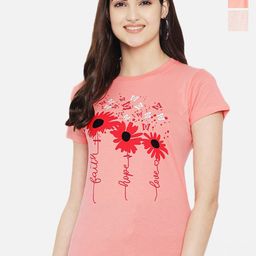 Fabflee Pack Of 3 Floral Printed Cotton T-shirt-picture-27