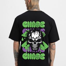 VEIRDO Round Neck Short Sleeves Graphic Printed Pure Cotton Cotton Oversized T-shirt-image-9