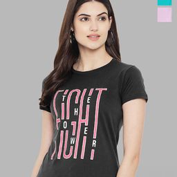 Fabflee Pack Of 3 Typography Printed Pure Cotton T-shirt-picture-9