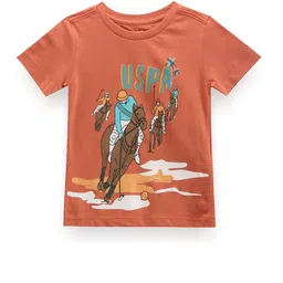 U.S. Polo Assn. Kids Boys Printed Pure Cotton T-shirt-image-83