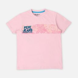 Pepe Jeans Boys Round Neck Short Sleeves Graphic Printed Pure Cotton T-shirt-image-46