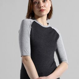 Campus Sutra Round Neck Cotton T-shirt-image-25