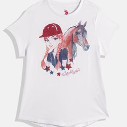 U.S. Polo Assn. Kids Girls Graphic & Brand Logo Print Pure Cotton T-shirt-image-20