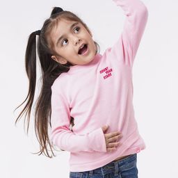 Ed-a-Mamma Girls Pink Typography Printed Cotton T-shirt-picture-45