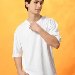 FITINC Men Drop-Shoulder Sleeves Bio Finish Round Neck  T-shirt-picture-12
