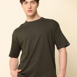 SILISOUL Drop-Shoulder Sleeves Bio Finish Pure Cotton Oversized T-shirt-image-48
