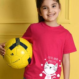 NUSYL Girls Graphic Printed Round Neck T-shirt-picture-19