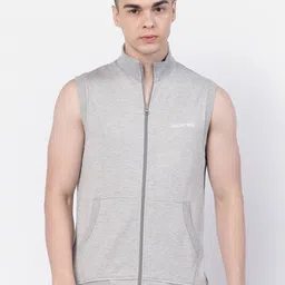 Kalt Mock Neck Front-Open Sweatshirt-picture-2