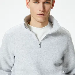 Koton Mock Collar Long Sleeves Sweatshirt-picture-9