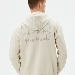 Koton Typography Printed Hooded Cotton Pullover Sweatshirt-picture-3
