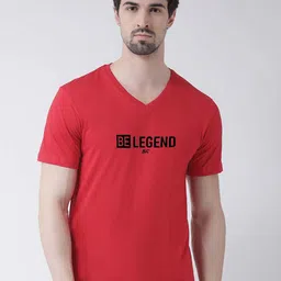Friskers Typography Printed V-Neck Bio Wash Cotton T-Shirt-picture-43