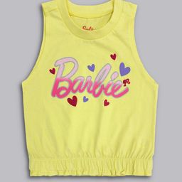 Kids Ville Girls Barbie Printed Cotton Tank Top-picture-30