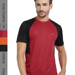 FTX Pack Of 3 Colourblocked Dry Fit Sports T-shirt-image-44
