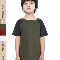 IndiWeaves Boys Pack Of 3 Pure Cotton T-shirts-image-30
