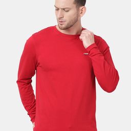 t-base Men Red Cotton Lycra Solid T-shirt-image-35