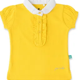 JusCubs Girls Polo Collar Puff Sleeves Cotton T-shirt-image-54