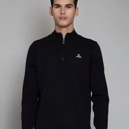 Muvazo Mock Collar Half Zipper Pullover Sweatshirt-picture-23