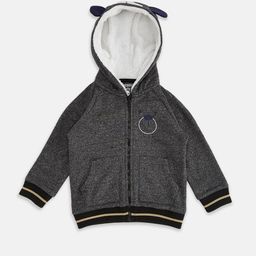 Pantaloons Baby Boys Black Cotton Hooded Sweatshirt-image-115