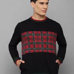 Allen Solly Men Black Checked Sweatshirt-image-72