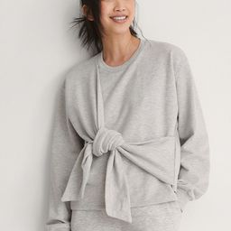 NA-KD Women Grey Melange Knot Detail Sweatshirt-image-20