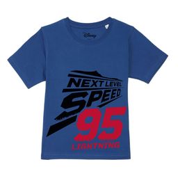 Disney by Wear Your Mind Boys Blue & Black Cars Printed Pure Cotton T-shirt-image-116