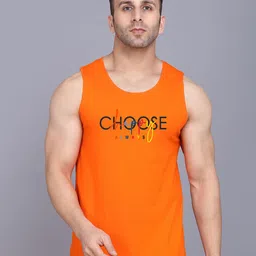 SLOWLORIS Round Neck Printed Sleeveless Cotton T-shirt-image-13