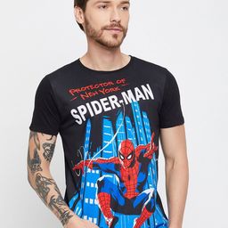 Wear Your Mind Spider Man Printed Round Neck T-shirt-image-74