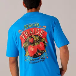 The Indian Garage Co Men Graphic Printed Drop Shoulder Sleeves Oversized T-shirt-image-62