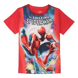 Marvel by Wear Your Mind Boys Red & Blue Spiderman Printed T-shirt-image-95