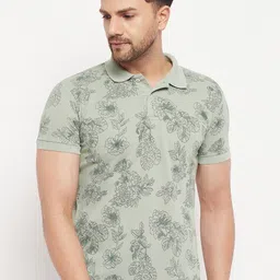 THE MILLION CLUB Men Floral Printed Polo Collar T-shirt-image-52