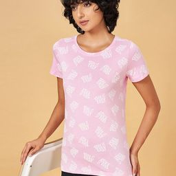 Ajile by Pantaloons Typography Printed Cotton T-shirt-image-34