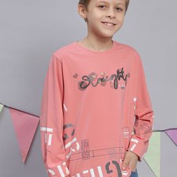 Monte Carlo Boys Typography Printed Long Sleeves Pure Cotton T-shirt-image-73