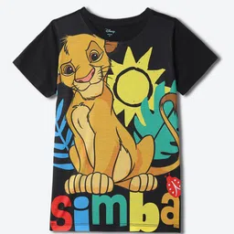 YK Disney Boys Simba Printed Short Sleeves T-shirt-image-65