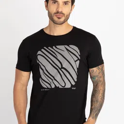 Status Quo Men Printed Raw Edge T-shirt-image-84