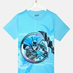 YK Justice League Boys Blue YK Justice League Printed Pure Cotton T-shirt-picture-44