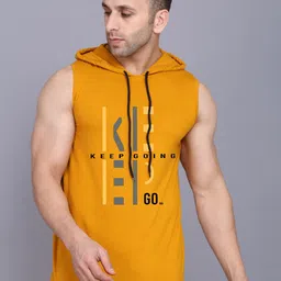 SLOWLORIS Typography Printed Hooded Sleeveless Regular Fit T-shirt-image-66