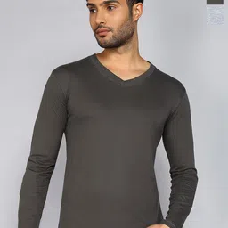 Fleximaa Men 2 V-Neck Pure Cotton Raw Edge T-shirt-image-15