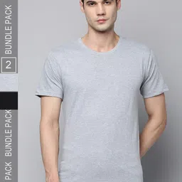 Urban Dog Pack Of 2 Round Neck Short Sleeves Pure Cotton T-shirt-image-62