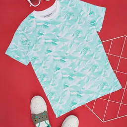 Pantaloons Junior Boys Floral Printed Cotton T-shirt-16
