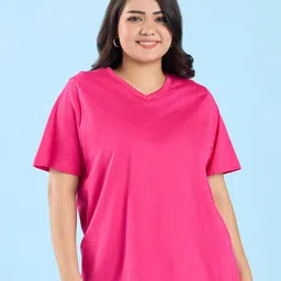 Big Hello - The Plus Life V-Neck Cotton T-shirt-picture-44